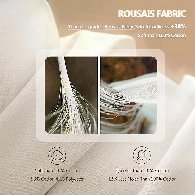 Breathable Goose Down Fiber Comforter King Size 106”x90”, Luxury Hotel Duvet Insert King, All Season Fluffy Comforter,Ideal for Couples & Families Who Share Their Bed with Pets Or Young Children