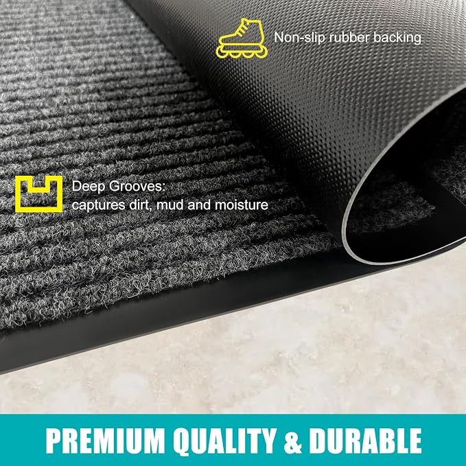 Azadx 3'x5' Front Door Mat Heavy Duty Indoor Outdoor Door Mat Non-Slip Backing Doormat for Entryway Stain and Fade Resistant Commercial Floor Mats Entry Mat Low Profile Welcome Door Mats - Image 9