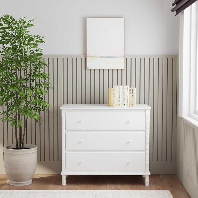 Davinci Jenny Lind Spindle 3-Drawer Dresser in White - Image 4