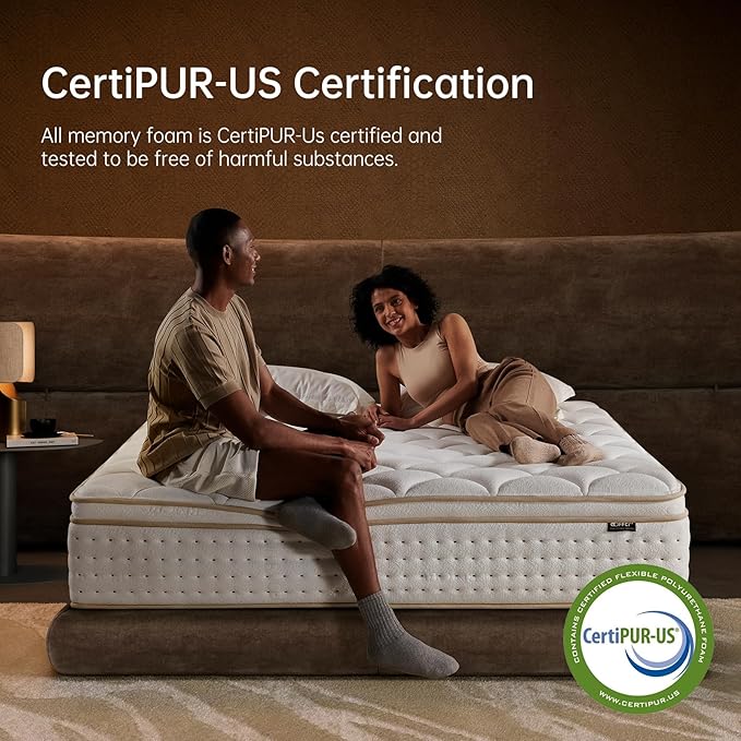 OFFTR z 14 Inch King Size Mattress Medium Firm Hybrid with Memory Foam for Pressure Relief & Spinal Alignment - Supportive Comfort Without Sinkage, Superior Zoned Support, Motion Isolation