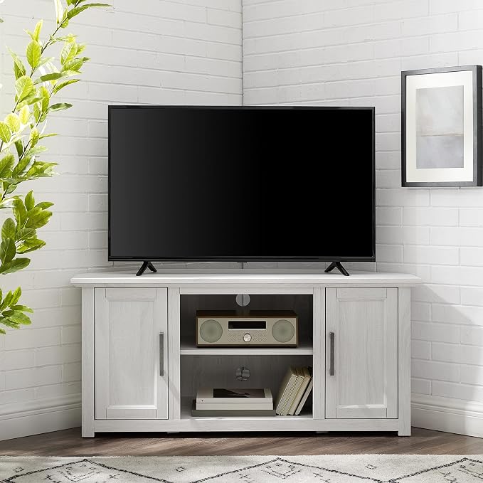 Crosley Furniture Camden TV Stand for 50+ inch TVs, Entertainment Center with Adjustable Storage Shelves, Whitewash - Image 6