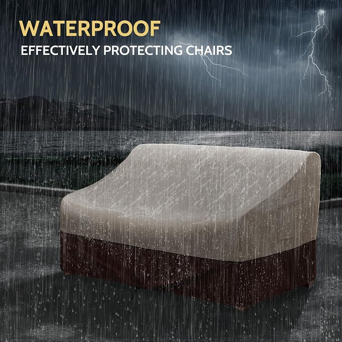 COSFLY Patio Furniture Covers Waterproof for Sofa, Outdoor Loveseat Covers for Lawn Heavy Duty Fits up to 54W x 38D x 35H inches - Image 5