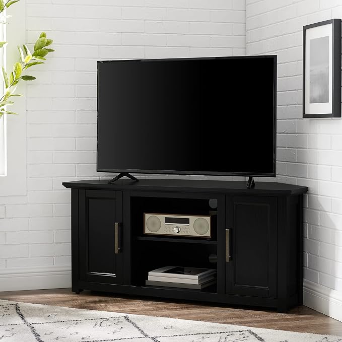 Crosley Furniture Camden TV Stand for 50+ inch TVs, Entertainment Center with Adjustable Storage Shelves, Black - Image 8