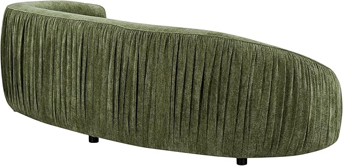 92.13" Modern Curved Shaped Sofa, Comfor Upholstered Fabric 4-Seat Couch for Living Room and Apartment, No Need to Assembly,Green