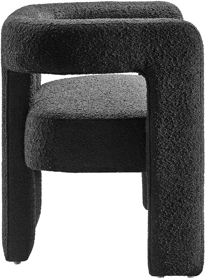 Modway EEI-6477-BLK Kayla Boucle Upholstered Loveseat, Black