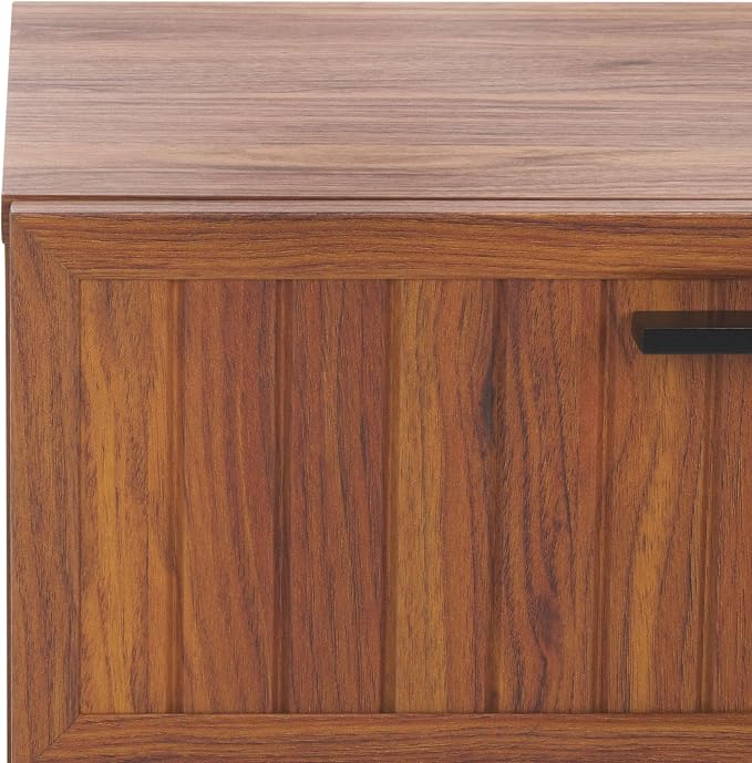 SAFAVIEH Home Collection Axelle Walnut/Black 2-Drawer Nightstand - Image 10