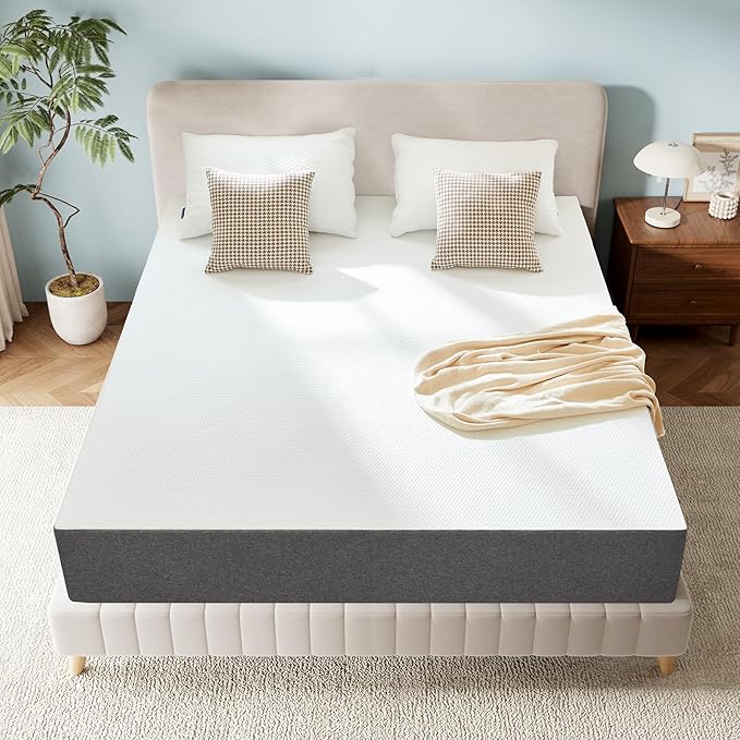 Lukace 14 Inch Queen Size Mattress No Fiberglass Gel Memory Foam Mattress for Cool Night, Certified Safe, Relieve Pressure with Medium Firm Support, Back Pain Relief, 80" L x 60" W