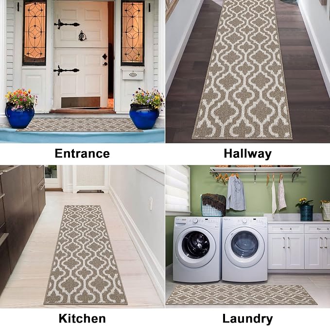 HEBE Washable Runner Rug 20"x59" Indoor Door Mat Runners,Non Slip Dirt Trapping Rug Runner Floor Mats Carpet Runners for Entryway Hallway Kitchen Garage Laundry Room - Image 3