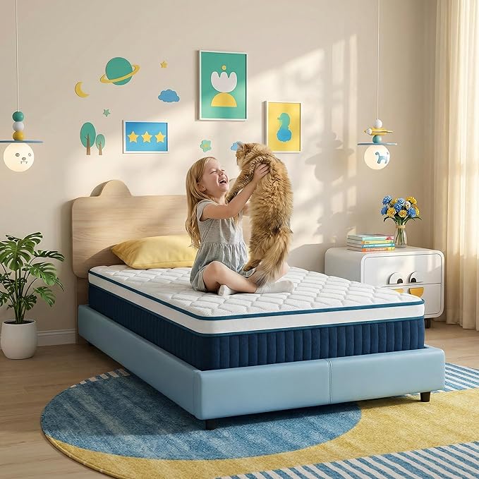 King Size Mattress - 12 Inch King Mattress- Hybrid Memory Foam Mattress,Pressure Relief, Cooling Breathable Cover, CertiPUR-US Certified, Bed-in-a-Box