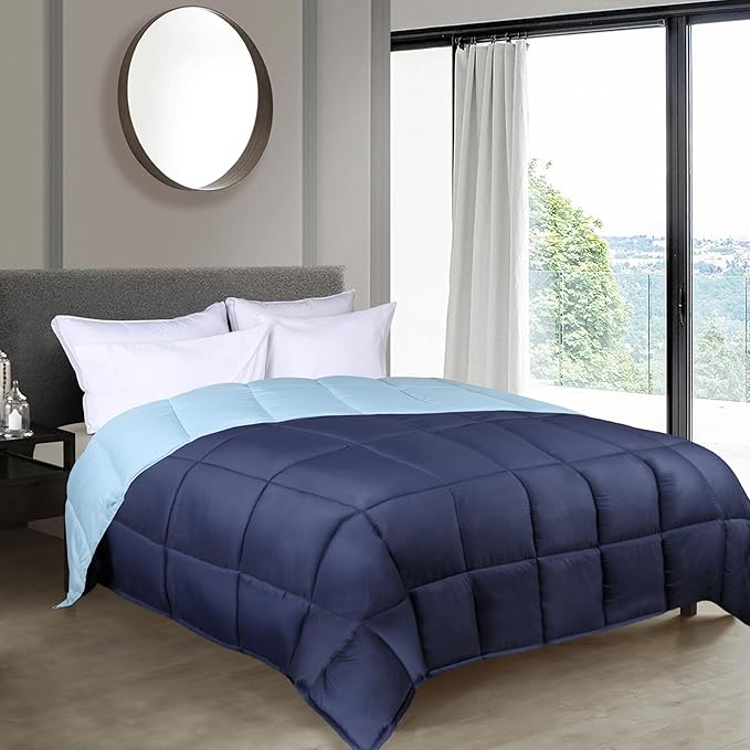 Superior Reversible Down Alternative Comforter, Medium Weight Bedding for All Season Use, Fluffy, Warm, Delicate and Soft Quilt, Bedding Duvet Inserts & Bed Sets, Twin/Twin XL Size, Taupe Chocolate