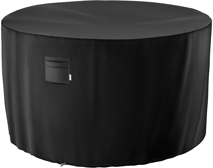 iBirdie Round Patio Furniture Cover 80 x 34 inch, Outdoor Waterproof and Weatherproof for Garden Table and Chairs, Heavy Duty 600D, fit 80, 79, 78 Diameter by iBirdie