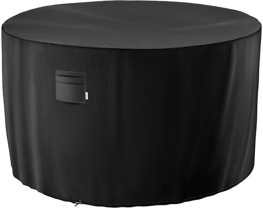 iBirdie Round Patio Furniture Cover 96 x 34 inch, 8 ft, Outdoor Waterproof and Weatherproof for Garden Table and Chairs, Heavy Duty 600D, fit 96, 95 Diameter by iBirdie