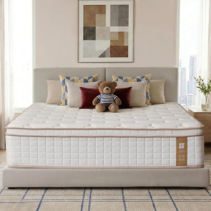 Profus 16 Inch King Size Mattress, Memory Foam King Mattress for Cool Night & Pressure Relief, Medium Firm Feel with Strong Edge Support & Motion Isolation, CertiPUR-US Certified Mattress in A Box