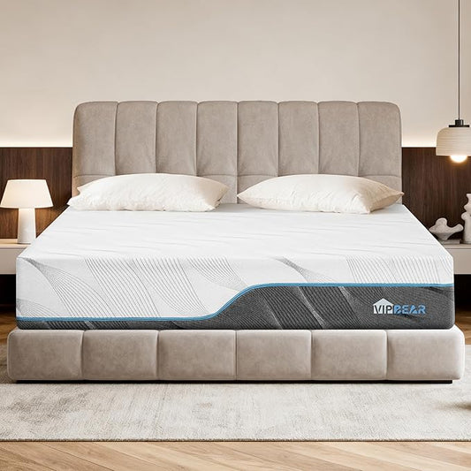King Size Mattress 12 Inch Memory Foam Mattress with Dual-Sided Reversible, Relieve Pressure with Medium/Extra Firm Support, CertiPUR-US, Cooling Ventilated Foam Comfort for Sleep, 80''L x 76''W