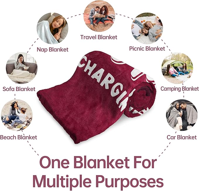 Funny Gifts for Mom Mothers Day, Mom is Charging Sloth Blanket, Birthday Gifts for Moms from Daguther Son, Moms Gift for Mothers Day, Soft Sloth Throws Blanket for Mother, Burgundy, 60" x 80"