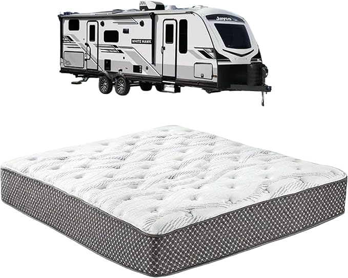 WanderRest Cool Hybrid 10” RV Mattress, RV King 72x80, Medium, Cooling Gel Memory Foam & Pocketed Coil Mattress for RV, Camper, or Travel Trailer, Made in USA