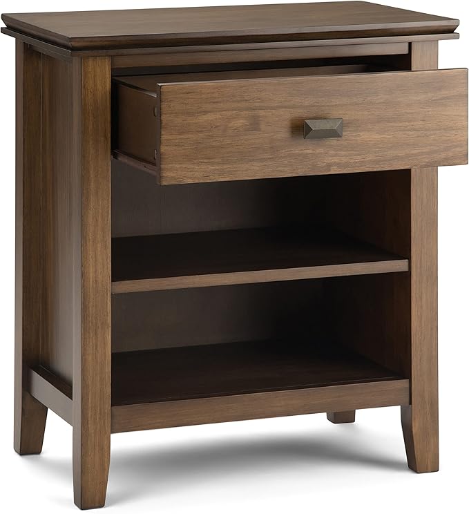 SIMPLIHOME Artisan Solid Wood 24 inch Wide Transitional-Style Bedside Nightstand Tables in Rustic Natural Aged Brown for the Living Room and Bedroom (Set of 2) - Image 3