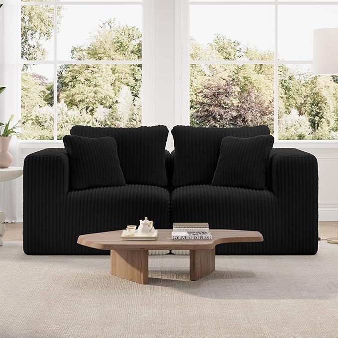 Novilla 70.8" Modular Sectional Sofa, Modern Cloud Sectional Couch with Smarts Coil® Support, Upholstered Boneless Couch for Living Room Apartments Bedroom, No Assembly Required (Loveseat)