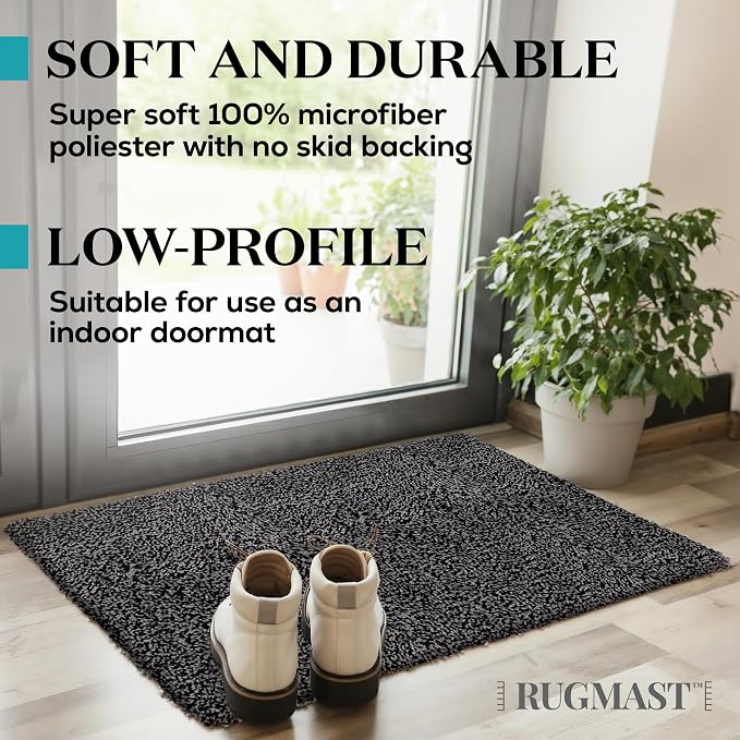 Premium Microfiber Indoor Door Mat – 32"x48" Washable Entry Mat, Non-Slip, Waterproof Backing, Super Absorbent, Low Profile Entryway Doormat for Indoor Entrance - Image 5