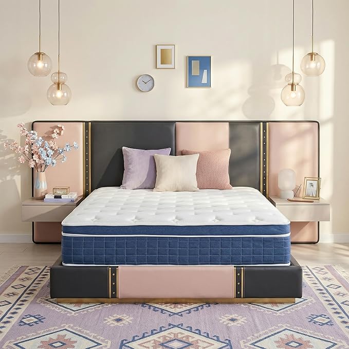 King Size Mattress - 12 Inch King Mattress- Hybrid Memory Foam Mattress,Pressure Relief, Cooling Breathable Cover, CertiPUR-US Certified, Bed-in-a-Box