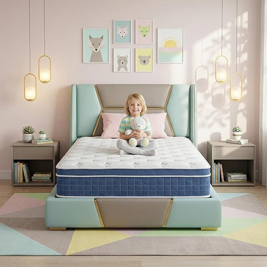 Twin Size Mattress - 12 Inch Twin Mattress-Hybrid Memory Foam Mattress,Pressure Relief, Cooling Breathable Cover, CertiPUR-US Certified, Bed-in-a-Box