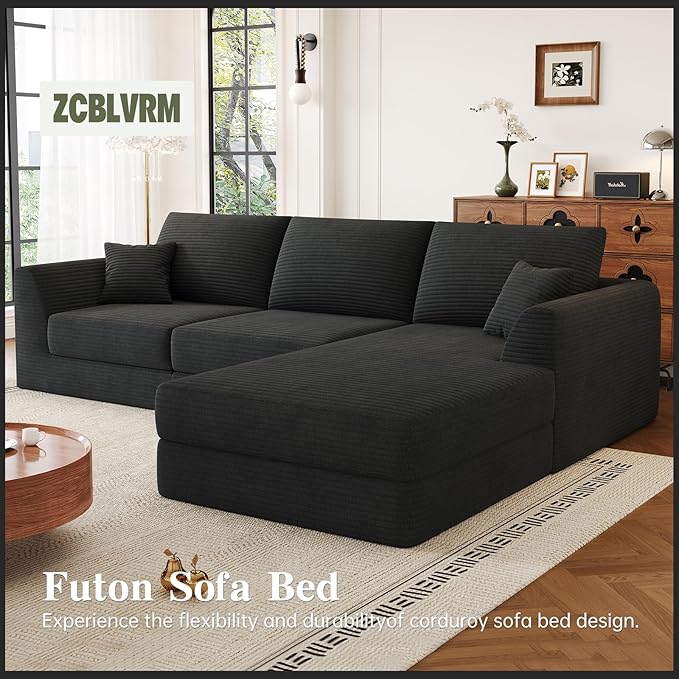 106” Modular Sectional Sofa, Cloud Sectional Couch with Deep Seat, Modern Modular L-Shape Sofa Couch with Chaise,Upholstered Boneless Couches for Living Room Bedroom No Assembly Required