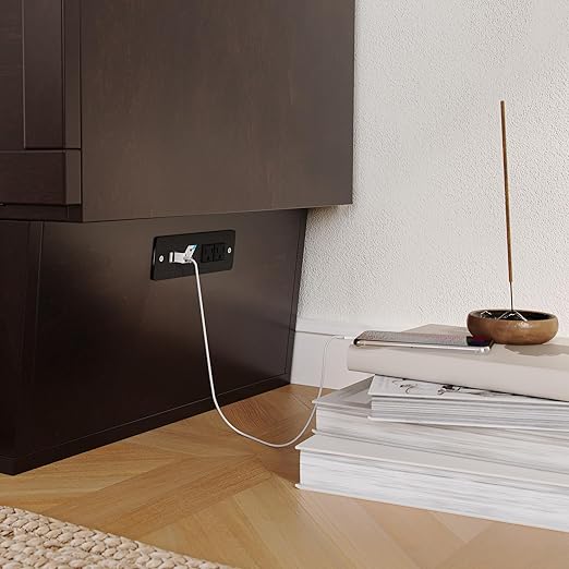 AFI, Chelsea Mid-Century Modern Full Wood Murphy Bed Chest with 6" Mattress, Storage Drawer & Built-in USB Charger, Espresso
