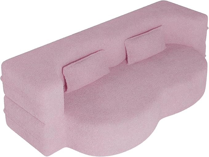 78" Oversized Convertible Folding Sofa Bed Full Size ,35D Full Foam Futon Loveseat Fold Out Couch Floor Mattress Teddy Fleece Lazy Lounge Sofabed for Living Room/Dorm/Guest Use/Home Office/Apartment