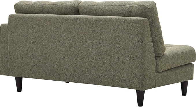 Modway Empress Mid-Century Modern Upholstered Fabric Right-Arm Loveseat in Oatmeal