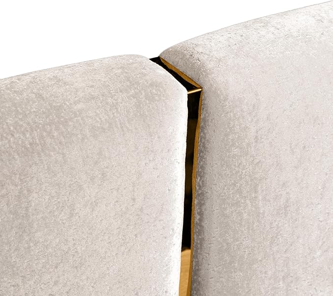 Furniture of America Samison II Glam Solid Wood Upholstered Loveseat with Accent Pillows, Damask Pattern and Gold Base, Soft Couch for Living Room, Bedroom, Office, Beige