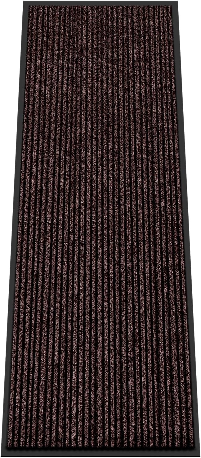 Azadx 2'x6' Indoor Outdoor Door Mat Heavy Duty Front Door Mat Ultra Absorbent Muddy Dirt Resist Welcome Door Mats Non-Slip Backing Entrance Mat for Home Commercial Outdoor Entrance Floor Mat by Azadx