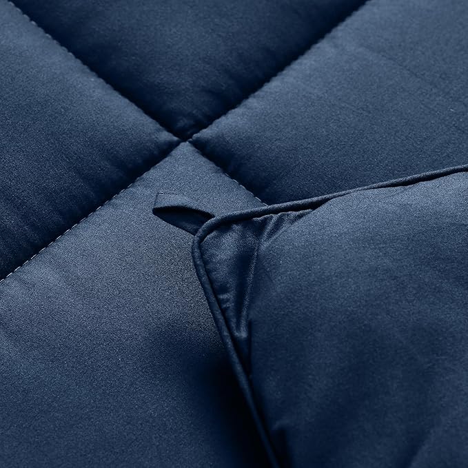 LUX Décor Queen Comforter – 88x88 Ultra-Soft Down Alternative Duvet Insert with Corner Tabs & Box Stitching, Hotel Quality Plush Microfiber Bedding, Oeko-TEX Certified - Navy Blue