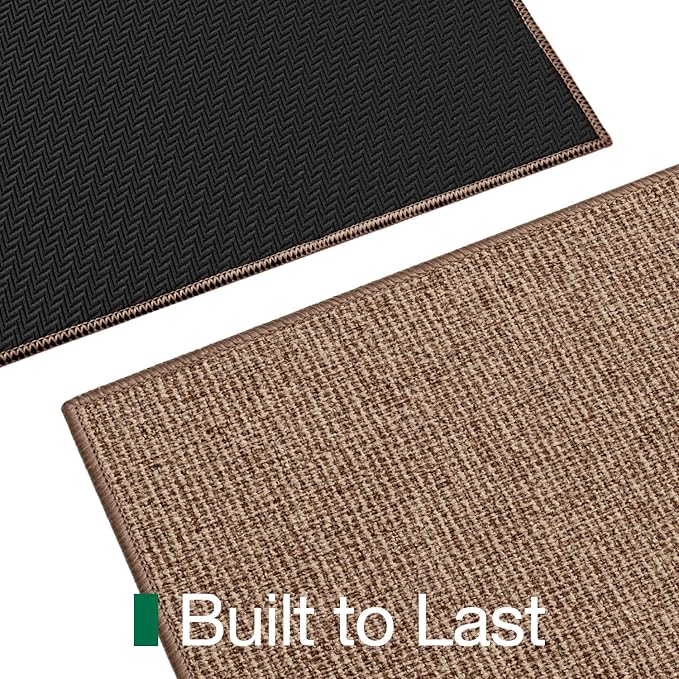 LUMI Indoor Door Mat 17"x30", Ultra Thin Low Profile Non-Slip Doormat for Home Entrance, Absorbent & Stain-Resistant Welcome Mats, Washable Entryway Mat for Front Door, Patio, Porch, Camel - Image 6