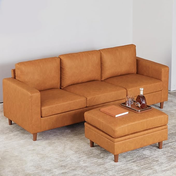 GarveeHome Storage Ottoman Module for Modular Sectional Sofa, Square Ottoman Module for Sectional Sleeper Sofa