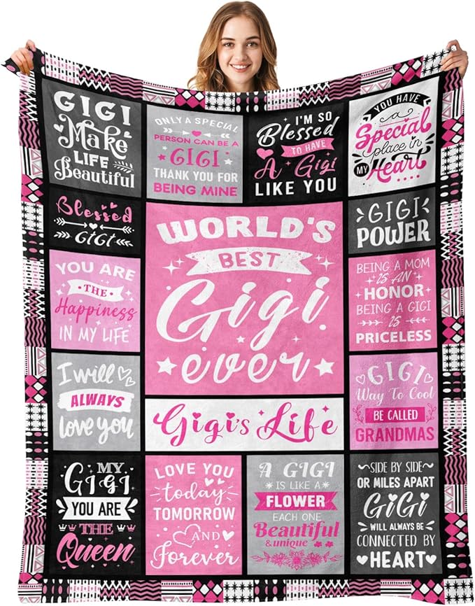Gigi Gifts for Grandma - World's Best Gigi Ever Gifts on Christmas Mothers Day Birthday - Birthday Gift for Grandma from Grandkids Unique - Gigis Life Blanket 50"x60"