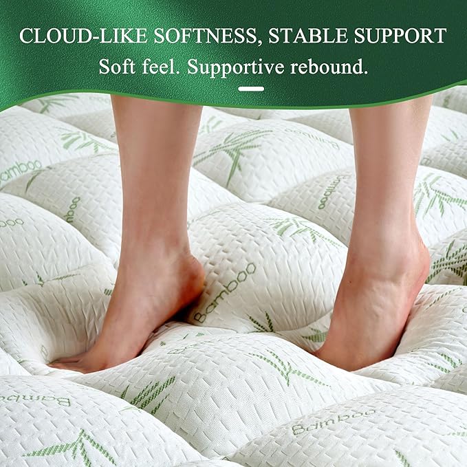 3 Inch King Mattress Topper, Plush Pillow Top Matress Topper for Back Pain Relief, Cooling Mattress Pad with 6"-18" Deep Pocket, Rayon Derived from Bamboo,Oeko-TEX Certified (78"x80")
