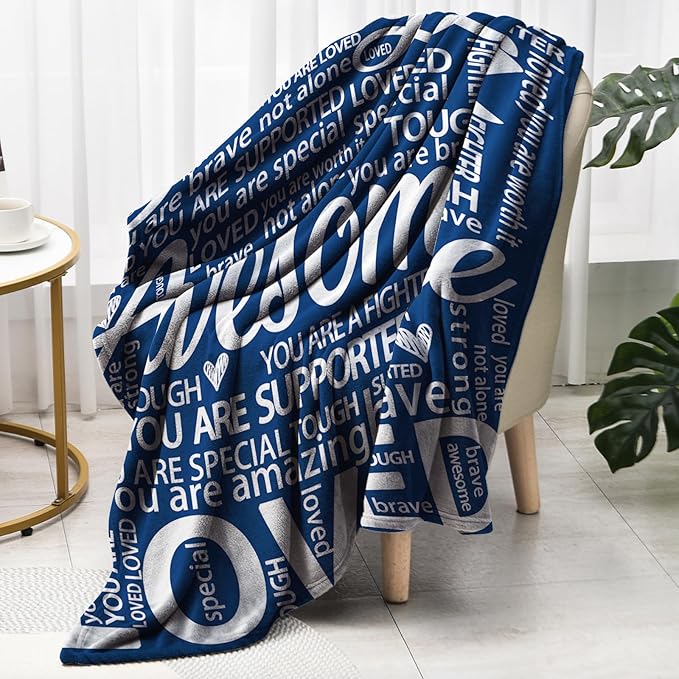 Blanket Gifts for Women Men - Get Well Blanket, Inspirational Gifts for Him Her, Feel Better After Surgery Present, Thinking of You Gift for Boyriend Dad Husband 80'' x 60''