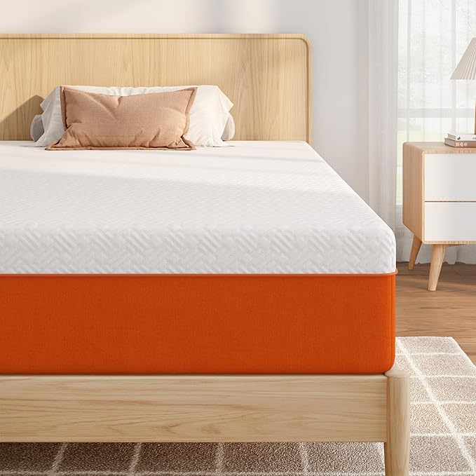 10 Inch Twin Size Mattress for Dorms, Daybeds, Living Room, Guest Rooms, Gel Memory Foam Mattress, Medium Firm, Removable Washable Cover