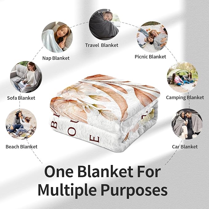 Birthday Gifts for Mom, Mom Birthday Gifts from Daughter Son, Unique Gift for Mothers Birthday, Mothers Bday Gift Fleece Blanket 60 x 50 Inch