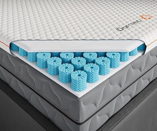 Dormeo Premium King Breathable Mattress Topper with 3-Zone OctaspringⓇ Technology for Optimal Back Support, Anti-Slip Bottom, Topper Only - Mattress Not Included
