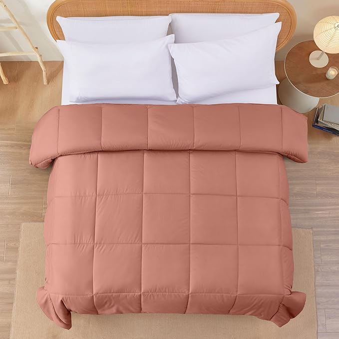 Modern Threads Down Alternative Reversible Comforter Dark Rose/Pink Twin