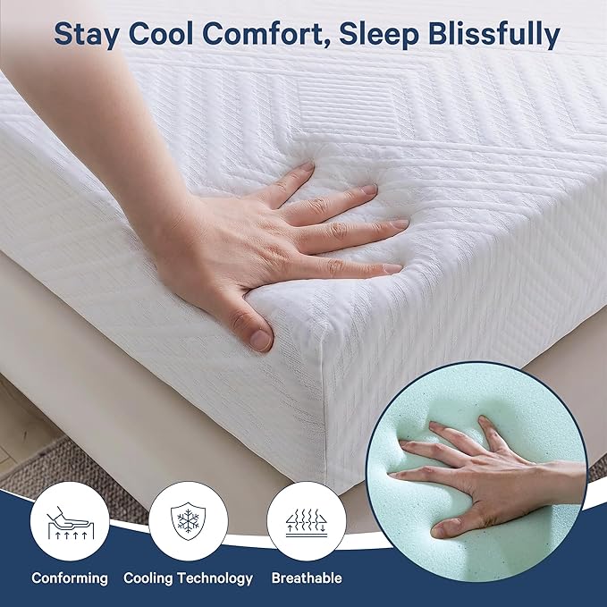 Full Mattress, 12 Inch Full Size Gel Memory Foam Mattress in a Box with Medium Firm for Cool & Pressure Relief, CertiPUR-US Certified