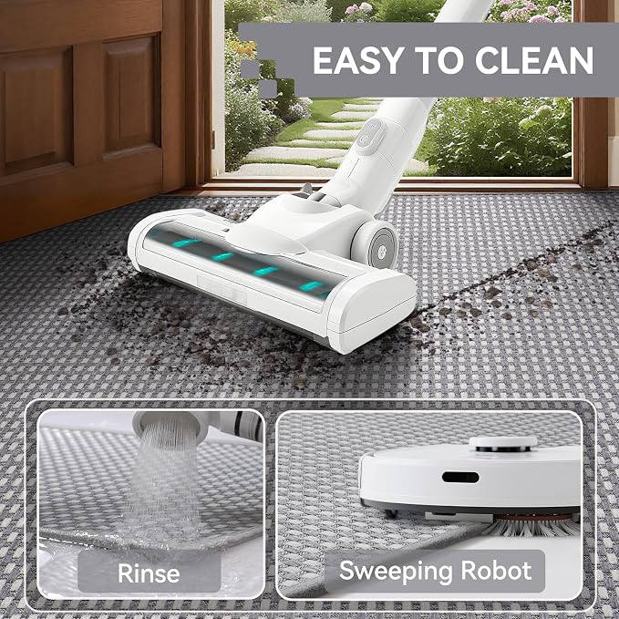 Front Door Mat 17''x30'', Absorbent Dirt Resist Washable Non Slip Low-Profile Indoor Doormat, Easy Clean Entryway Welcome Door Mats, Grey - Image 4