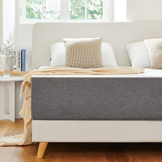 Twin Mattress,8 Inch No Fiberglass Gel Memory Foam Twin Size Mattress in a Box,Pressure Relief with Medium Firm Support,75" X 39" X 8",Medium Firm,Grey