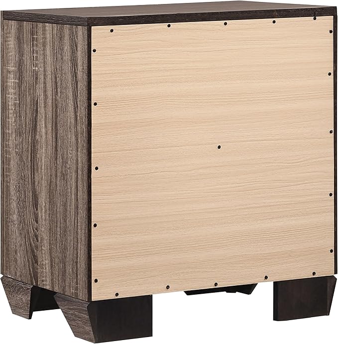 Coaster Home Furnishings Kauffman Transitional 4-Piece Bedroom Set Queen Size Panel Bed Frame 54-inch Headboard Washed Taupe 204191Q-S4