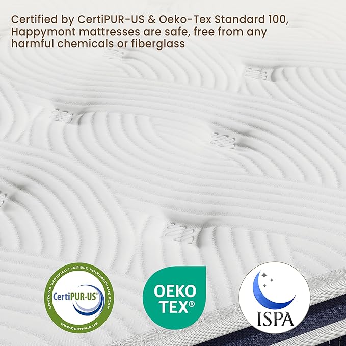 Twin Size 10 Inch Hybrid Mattress with Targeted Comfort, Pocket Coil & Foam, Medium Firm Mattress for Kids, Teens & Guest Rooms, Mattress in a Box, CertiPUR-US Certified