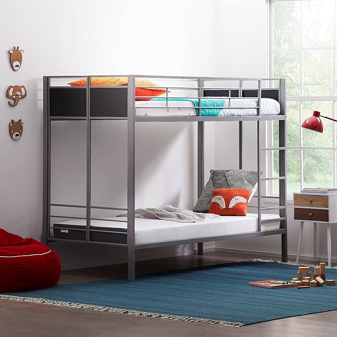 Lucid 5 Inch Memory Foam Mattress - Firm Feel - Infused with Refreshing Bamboo Charcoal and Cooling Gel - Bed in a Box - Temperature Regulating - Short Queen Size - RV or Camper Van Size