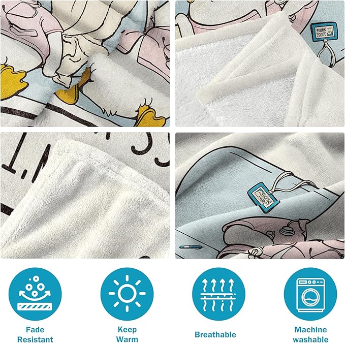 Nurses Week Gifts for Women/Men, Cute Nurses Appreciation Gifts - Soft LPN RN Nurse Blanket, Nursing Student Graduation Gift Flannel Throw Blanket 60" X 50"