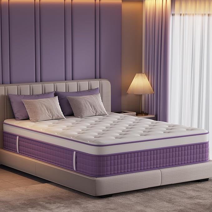 Susalt 12 Inch King Size Hybrid Mattress in a Box, CertiPUR-US Certified Mattress with Gel Memory Foam and Pocket Springs,Pressure Relief &Medium Firm,100-Night Trial