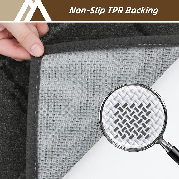 COSY HOMEER Front Door Mat Low Profile Non-Slip Doormat for Entryway, Absorbent Dirt Trapper Washable Entrance Mat, Sturdy Polyester Doormats (32"x20", Gray) - Image 4